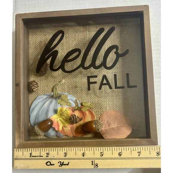 Fall and Autumn Wood Decoration for Home " Hello Fall" - Picture 7 of 11